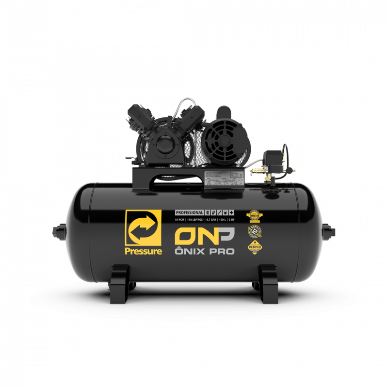 Compressor de Ar 10 Pes 140 PSI 100 Litros Monofasico 110/220V - PRESSURE